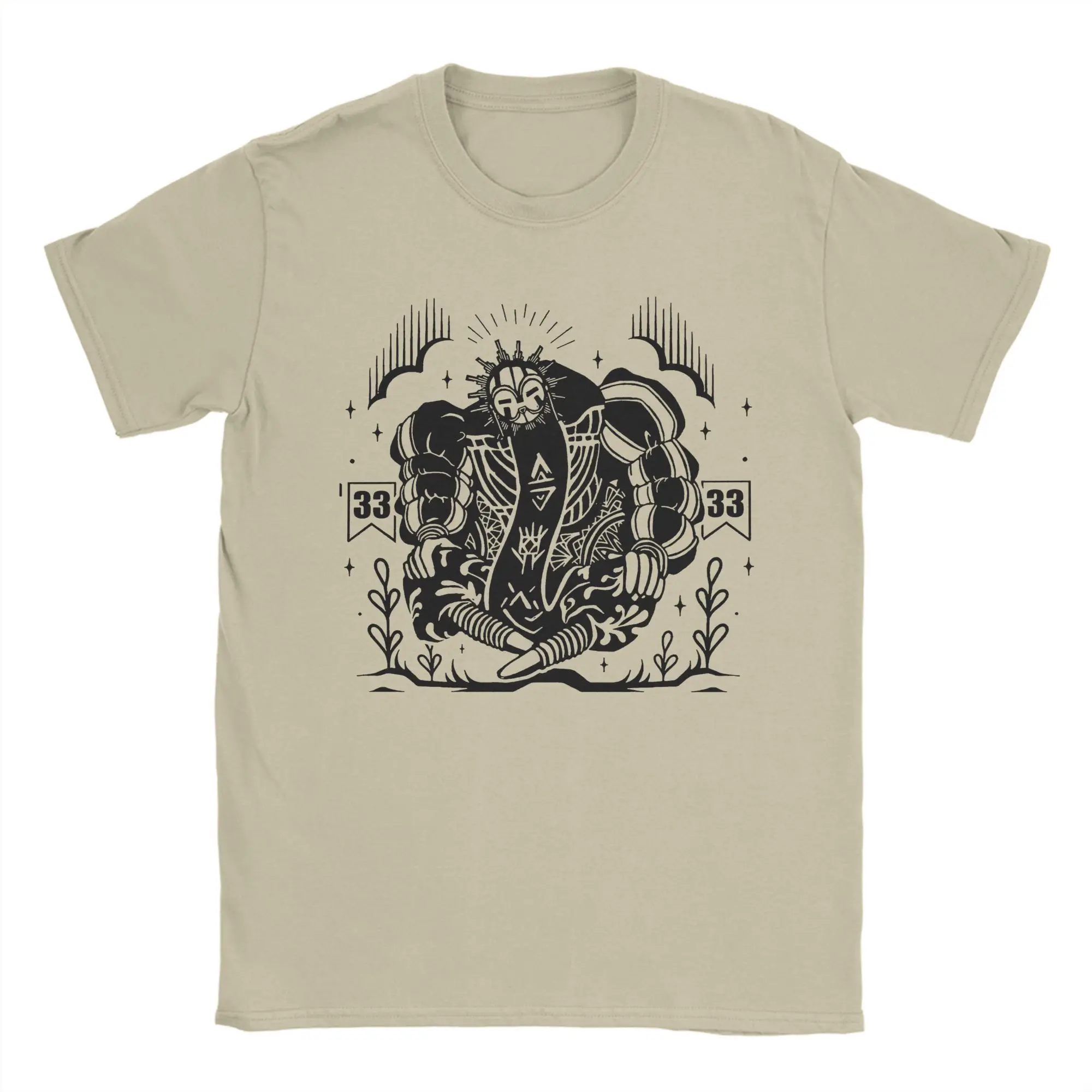 

Мужские футболки Esquie Clair Obscur Expedition 33, хлопковая одежда, винтажная футболка с короткими рукавами и круглым вырезом, подарок на день рождения, футболка