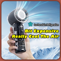 Portable Mini Air Condition Fan 100-Speed Turbo Cooling-3000mAh Rechargeable, Handheld Fan for Camping/Home/Gift