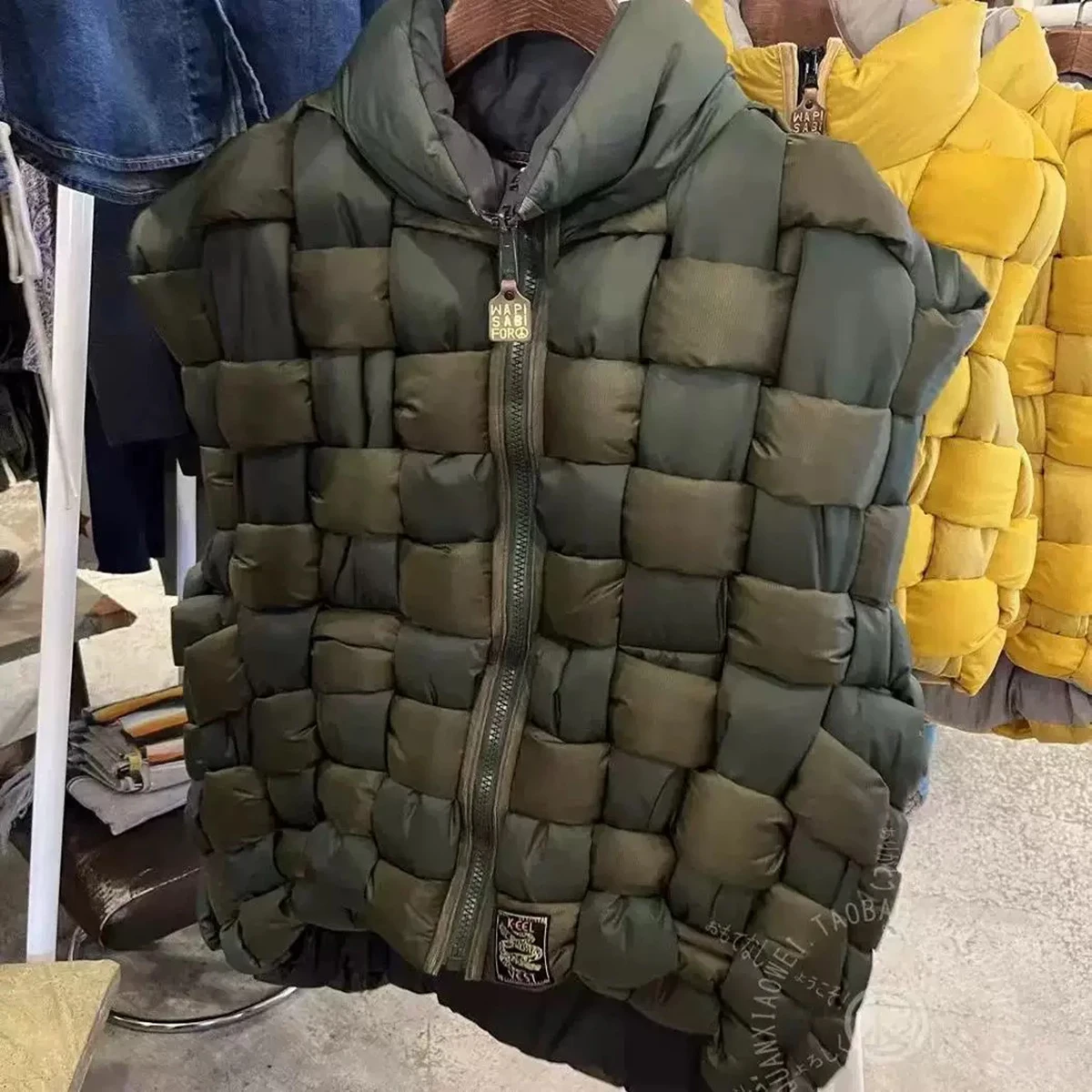 21AW KAPITAL Hirata Kazuhiro اثنين من لهجة القطن الخالص الدافئة مزدوجة الوجهين ارتداء عالية طوق المنسوجة سترة سترة قطن