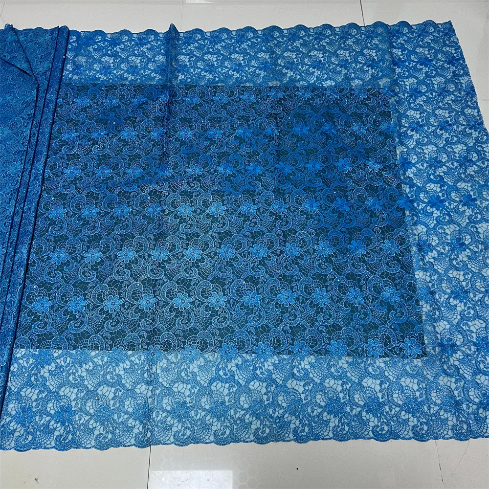 

5Yards African Cotton Brode Lace Fabrics 2025 High Quality Dubai Fabrics African Lace Fabric Swiss Voile Lace In Switzerland