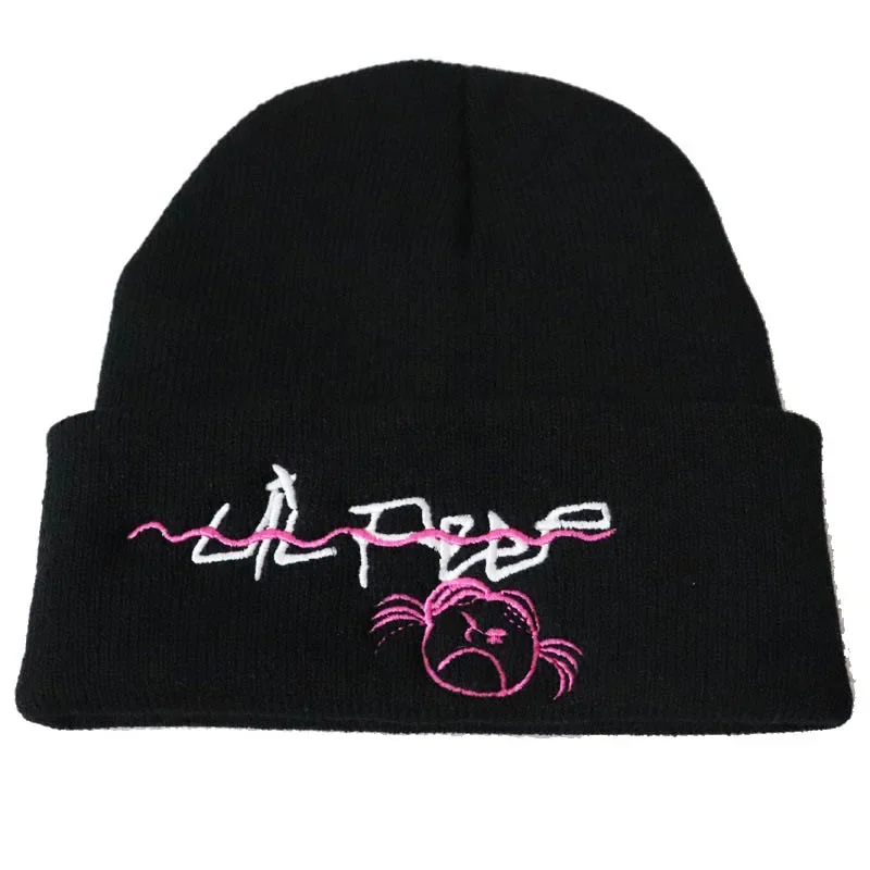 Casual Love Lil Peep Beanies Embroidery Warm Soft Knitted Hat Hip-Hop Bonnet Unisex