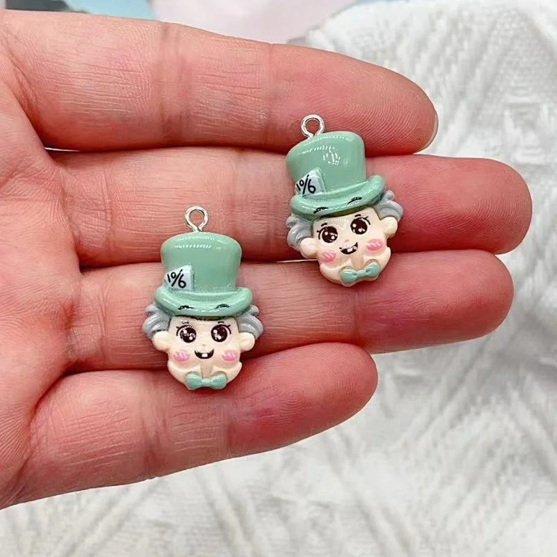 10Pcs Cartoon Animal Resin Charms Kawaii DIY Decor Accessories Earring KeyChain Necklace Trinket Pendant Jewelry Findings charms