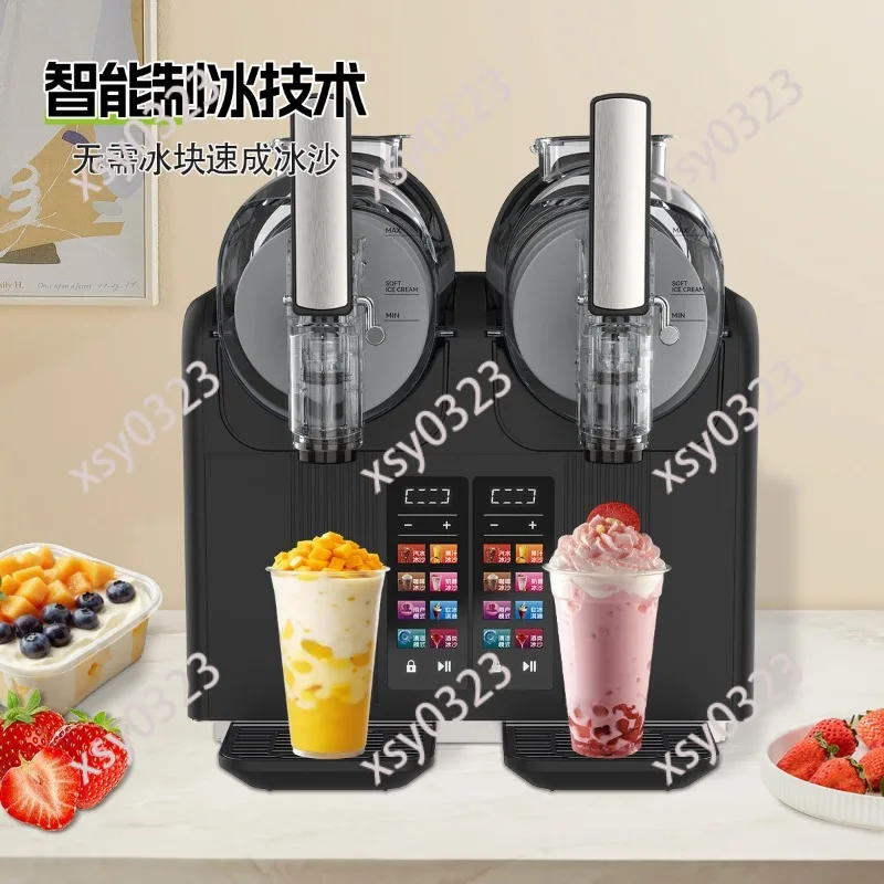 Double Cylinder Automatic Slush Machine Household Commercial Ice Shaver Ice Cream Smoothie Making Equipment