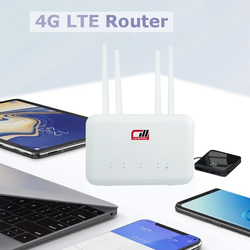 4G Wifi Router 300Mbps With SIM Card Slot Can Be Connected With External Battery And Antenna 4G Router