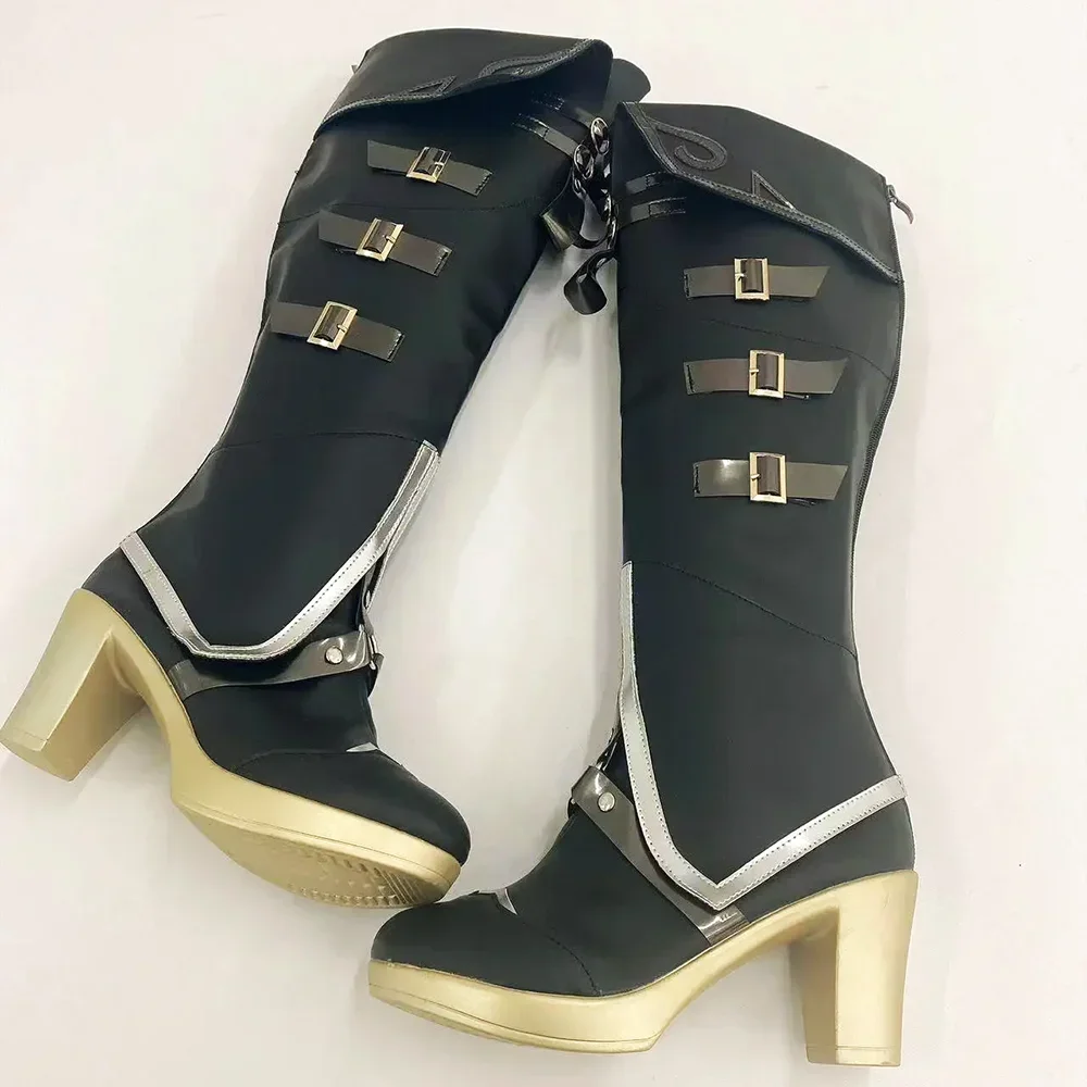 New Game Honkai: Star Rail Feixiao Cosplay Shoes Women Lolita High Heels Leather Boots Halloween Masquerade Party Costume Prop