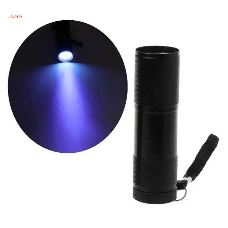 9LED Light UV Money Detector Flashlight Fluorescent Agent Detection Anti-counterfeiting Code UV Drying Manicure