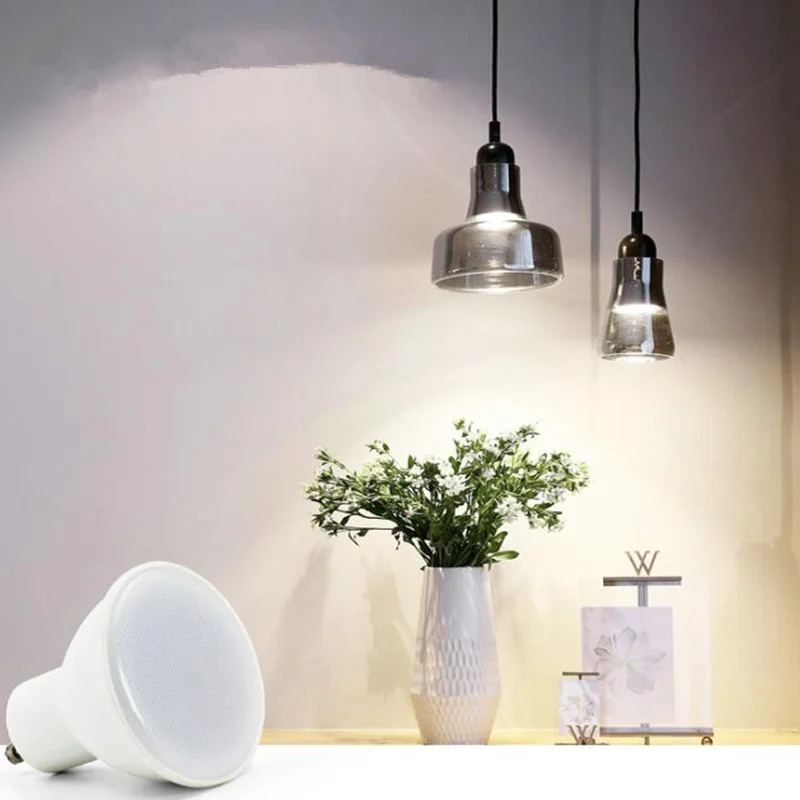 Dimmable GU10 COB LED Spotlight 6W MR16 Bulbs Light 220V White Lamp Down Light