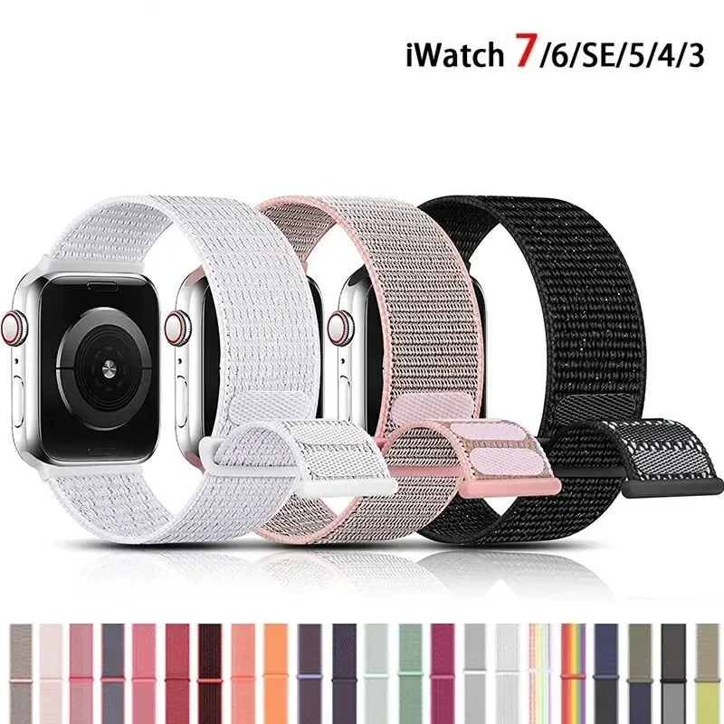 

Для Apple Watch Band 44 мм 40 мм 49 мм Нейлоновые эластичные ремешки для часов Iwatch Series 1 2 3 4 5 6 7 8 Se Ultra 45 мм 38 41 42 мм Correas