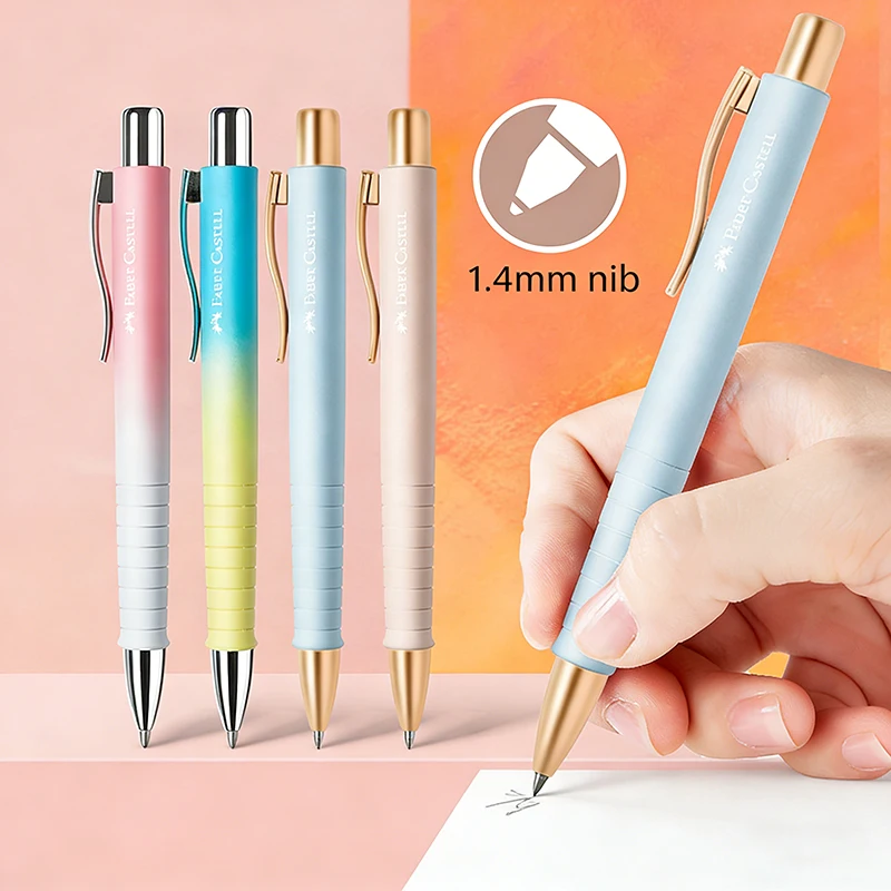 

Шариковая ручка Faber-Castell Poly Ball, синяя, 1,4 мм, быстросохнущие светостойкие чернила, нескользящая резиновая рукоятка для офисной работы