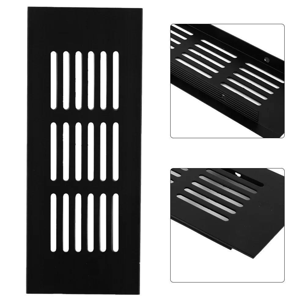 High Quality Ventilation Grille Air Vent Grille Air Vent Grille Black Easy To Install Rectangular Ventilation-Cover