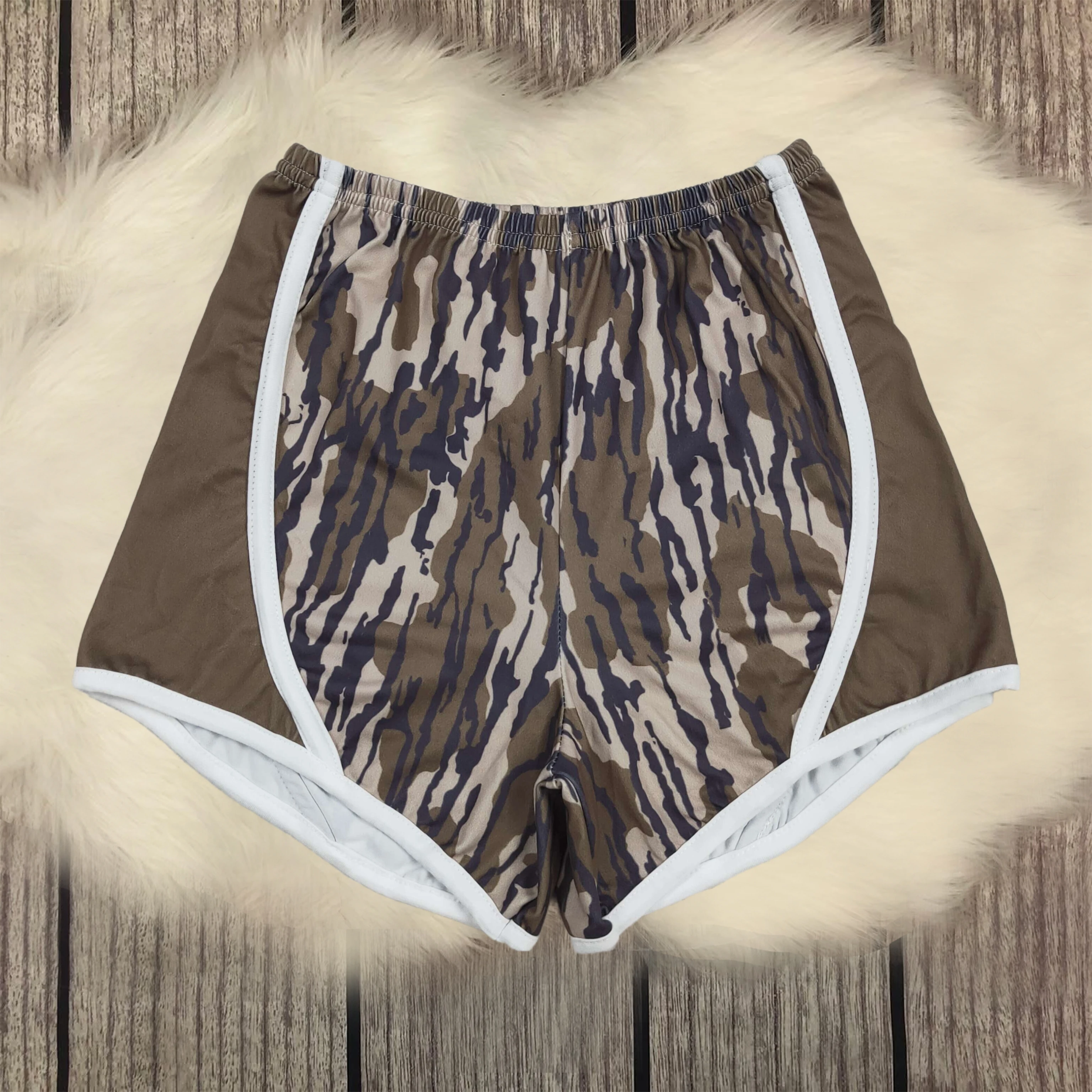 

Wholesale Baby Girls Olive Bottomland Camo Athletic Sport Shorts Bottoms Infant Toddler Kids Wear Children Boutique Clothes