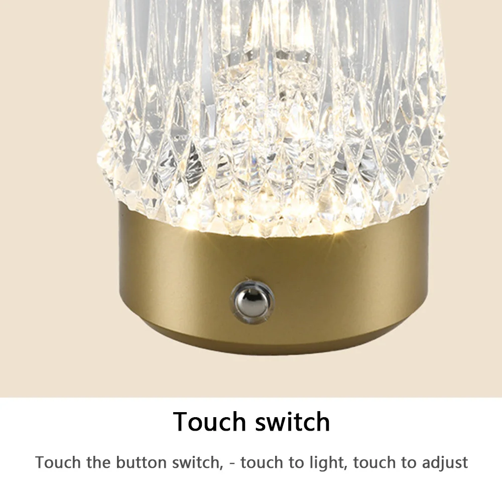 Water ripples night light Creative wine glass light Romantic personality rechargeable touch switch ambient light