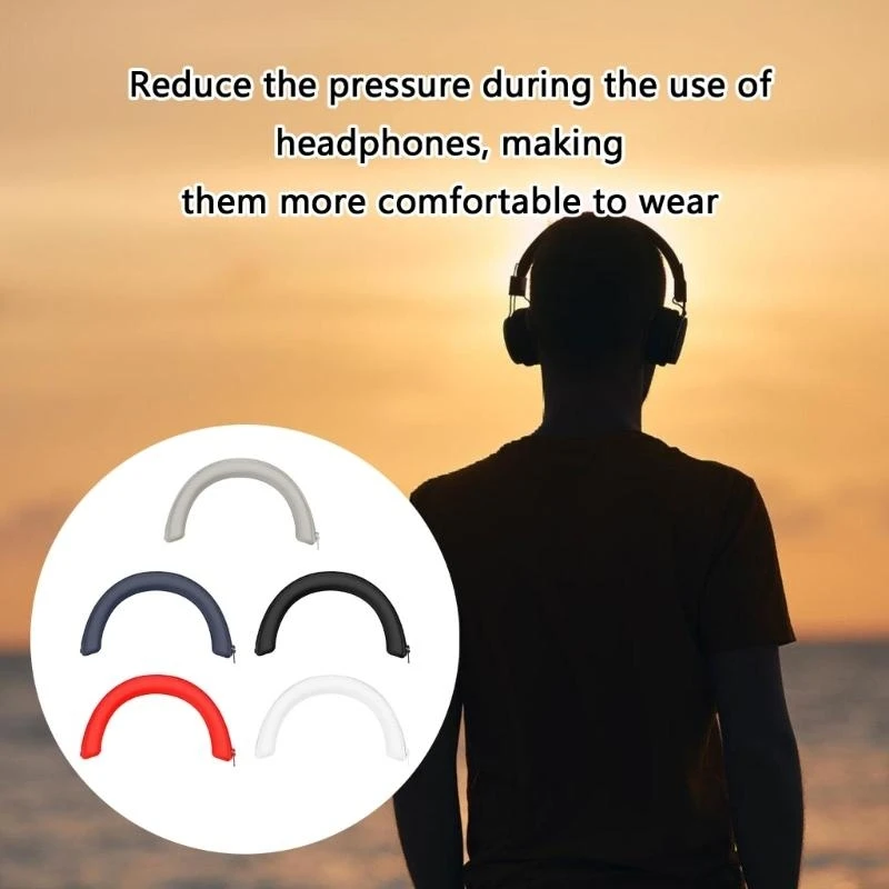 Atmungsaktives Silikonkopf-Kopfband-Schutzschutzkopfhülle für WH-1000xm6 über Ohrkopfhörern