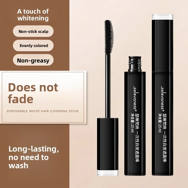 جديد أسود بني لمرة واحدة قلم صبغ الشعر التغطية الجذر الرمادي الفوري الجذر اللمس حتى القلم لون الشعر غطاء مؤقت سريع الشعر الأبيض #1