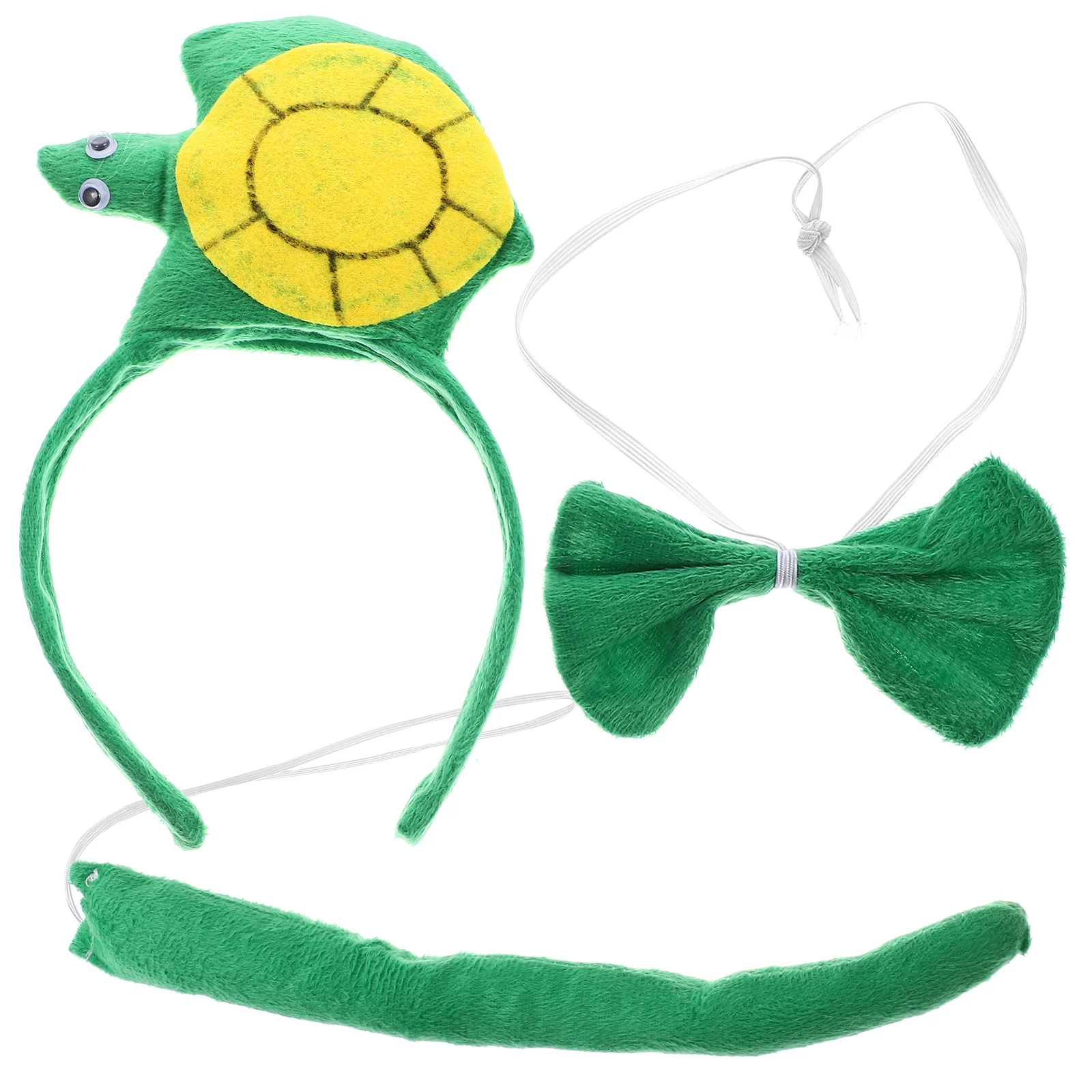 

1Set Tortoise Headband Tail Bowtie Costume Set Lightweight Soft Animal Cosplay Props for Party Festival Role Play