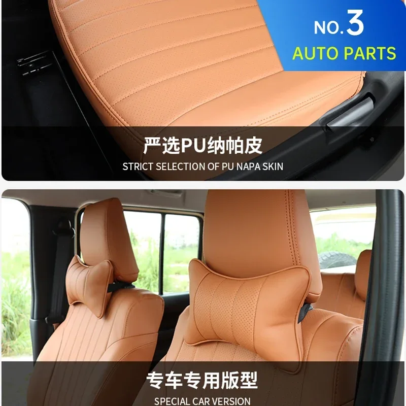For Suzuki New JIMNY 2023 2024 5 doors Car Seat Covers Protector Cushion Pad Leather Auto Interior Styling