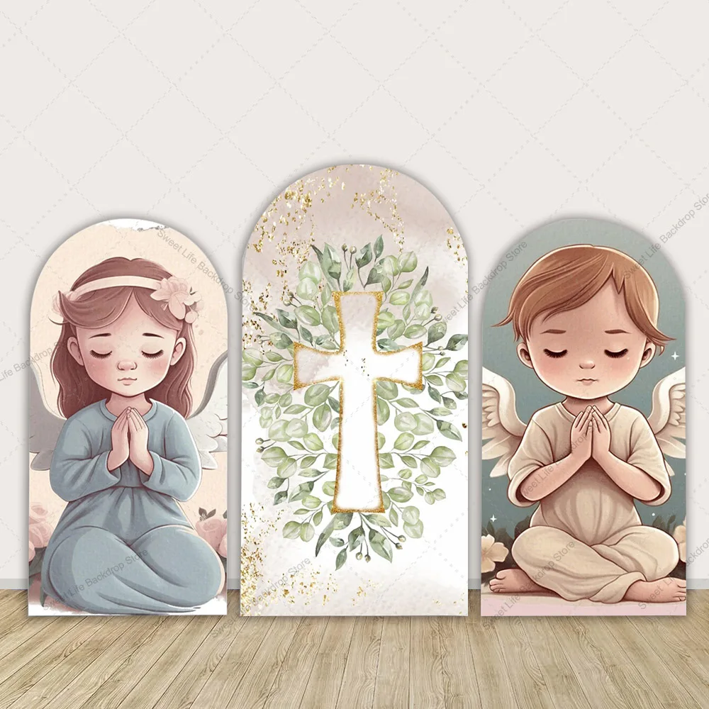 Erstkommunion Bogen Hintergrund Taufe Mädchen Junge Kommunion Bogen Hintergrund Cover Dekor