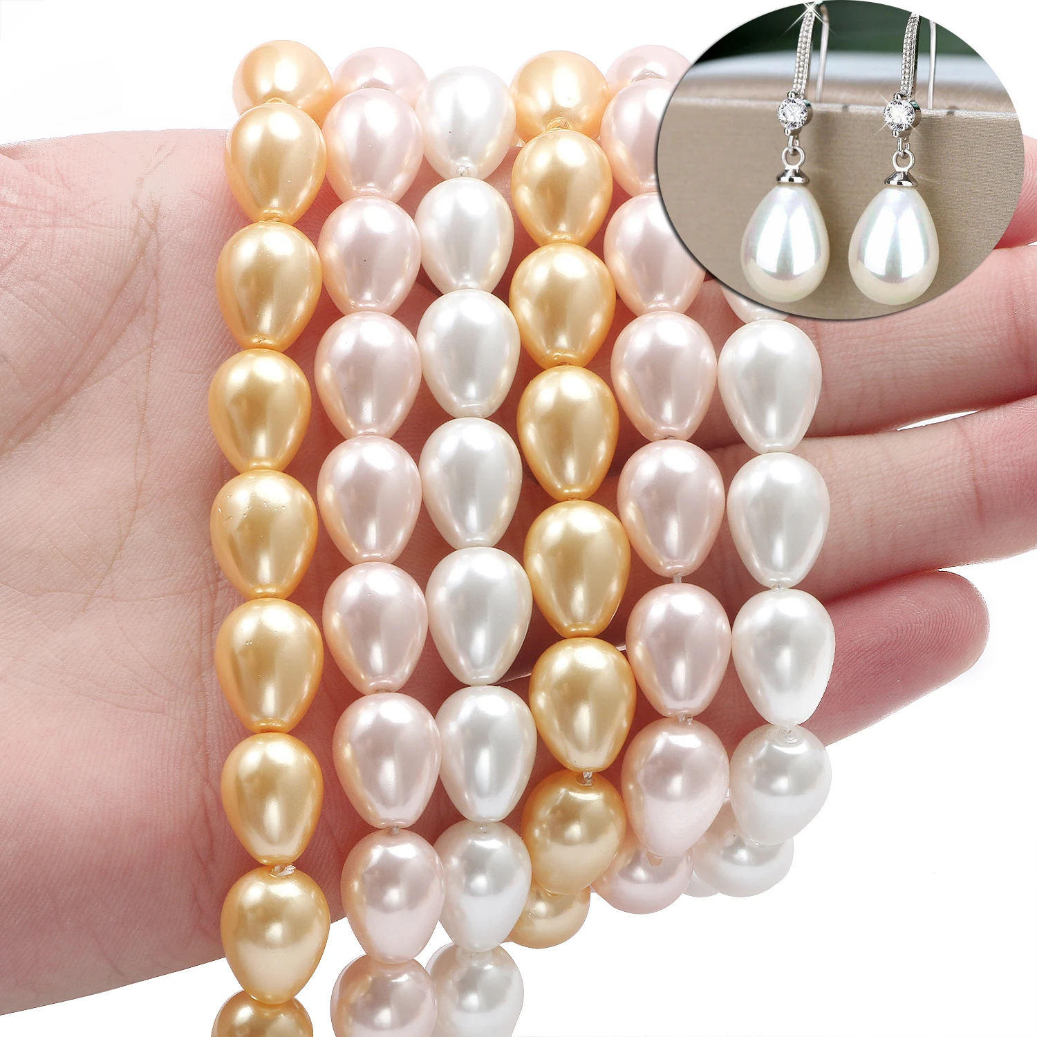 6x9mm 8x11mm 10x13mm Natural Water Drop Pearl Loose Beads Strand Beads For Jewelry Making Diy Earring Necklace Women Jewelry