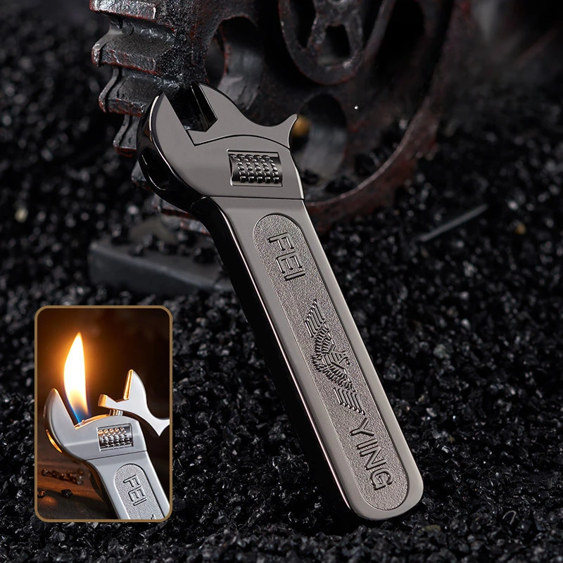 New Creative Wrench Lighter Inflatable Personalized Creative Open Flame Durable Metal Lighter Toy As A Gift for Boyfriend