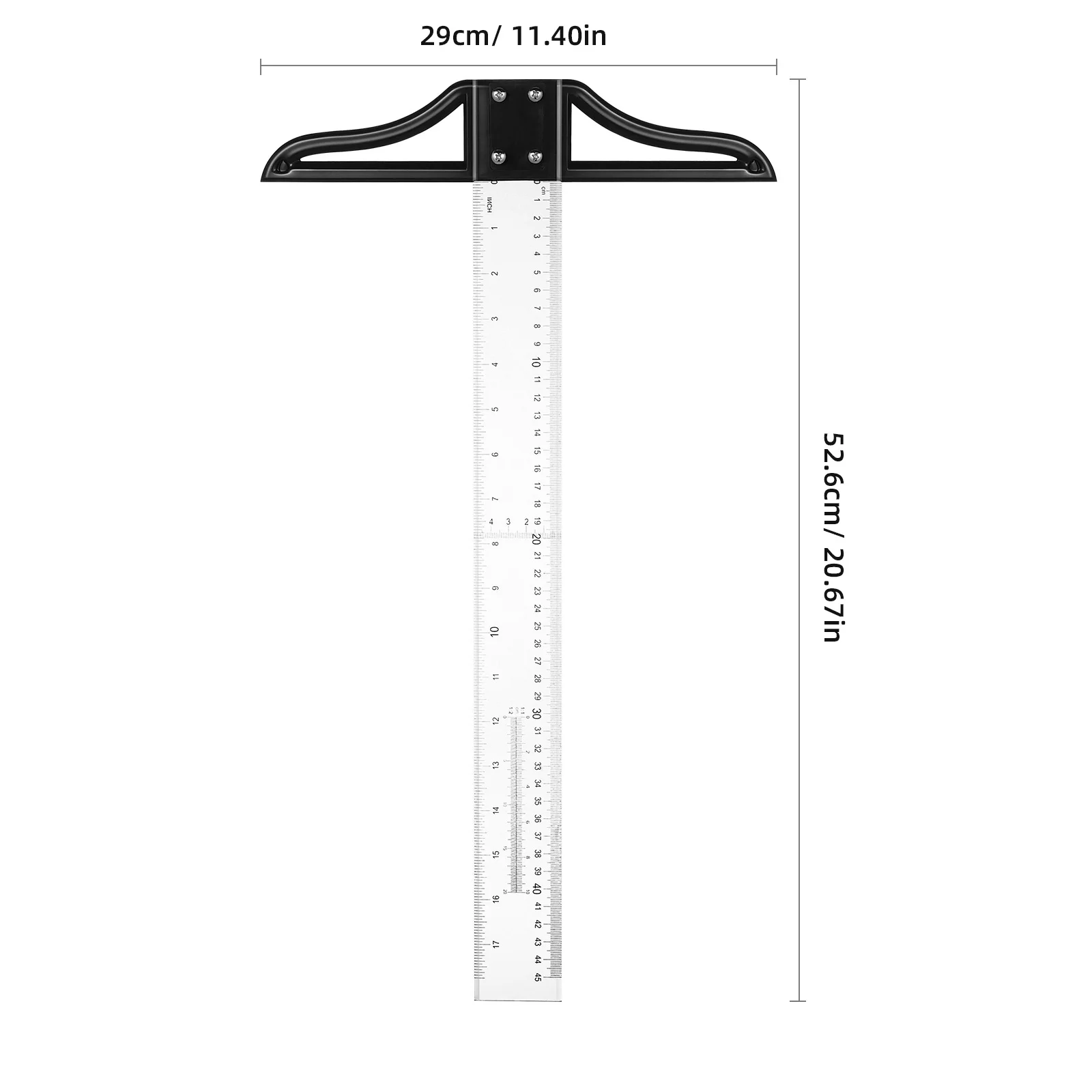 18 Inch Acrylic ABS Ruler Precision Measuring Tool Drafting Woodworking Carpentry Drawing Supplies 18 Inch