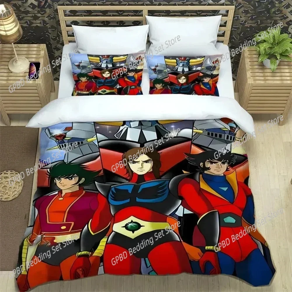 UFO ROBO GRENDIZER GOLDORAK Bedding Set Single Twin Double Queen King Cal King Size Bed Linen Set