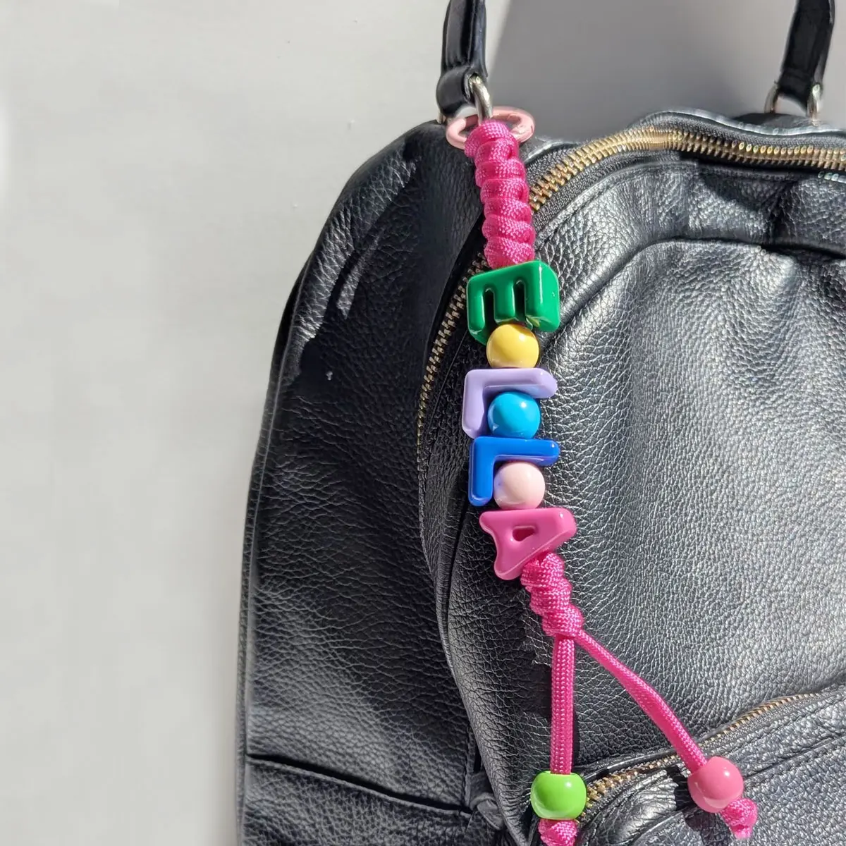 Personalized Name Beaded Keychain, Unique Bag Accessory