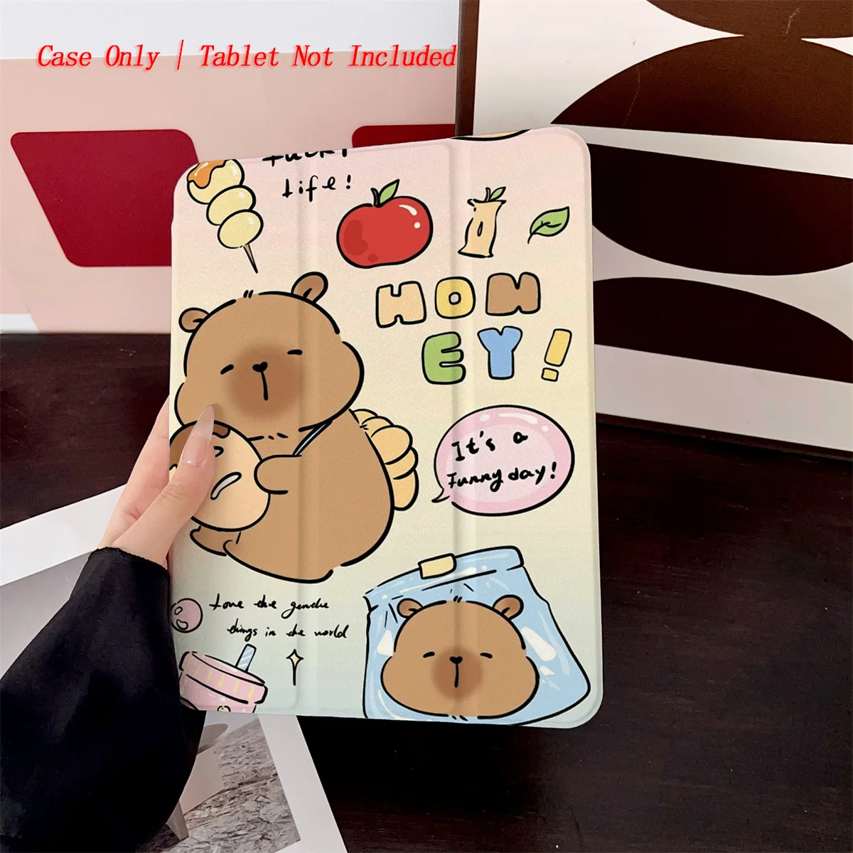 

Playful Cute Animals Print iPad Case For Apple iPad Pro 12.9 Air 3 Mini 5 9th Gen Slim Anti-Scratch Cover