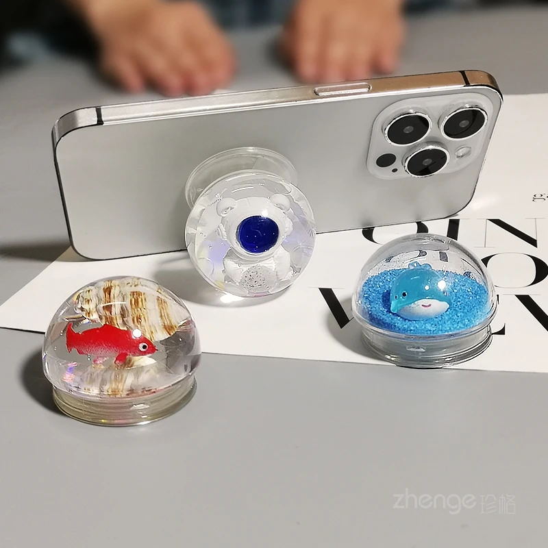 

Складной держатель для телефона, клейкая установка, круглая ручка, держатель из хрустальной полусферы космонавта