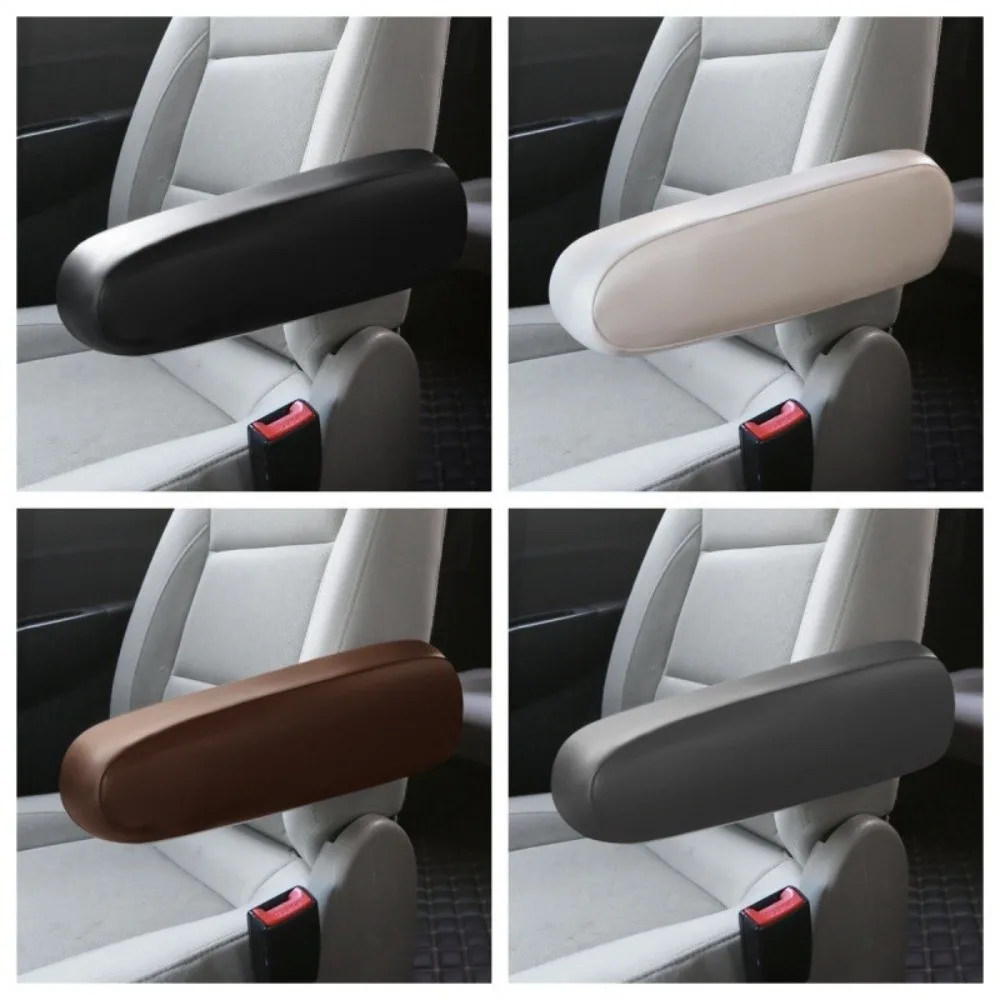 PU Leather Car Handrest Protector Full Cover Dirt Resistant Car Handrest Cover Elastic Tear Proof Car Seat Armrest Cover