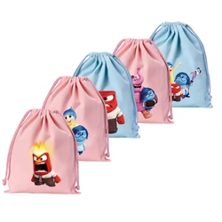 Insideout 2 Plush Kids Drawstring Bags Cartoon Printed Storage Bags Boys Girls Tote Bag Children Travel Handbag Birthday Gifts