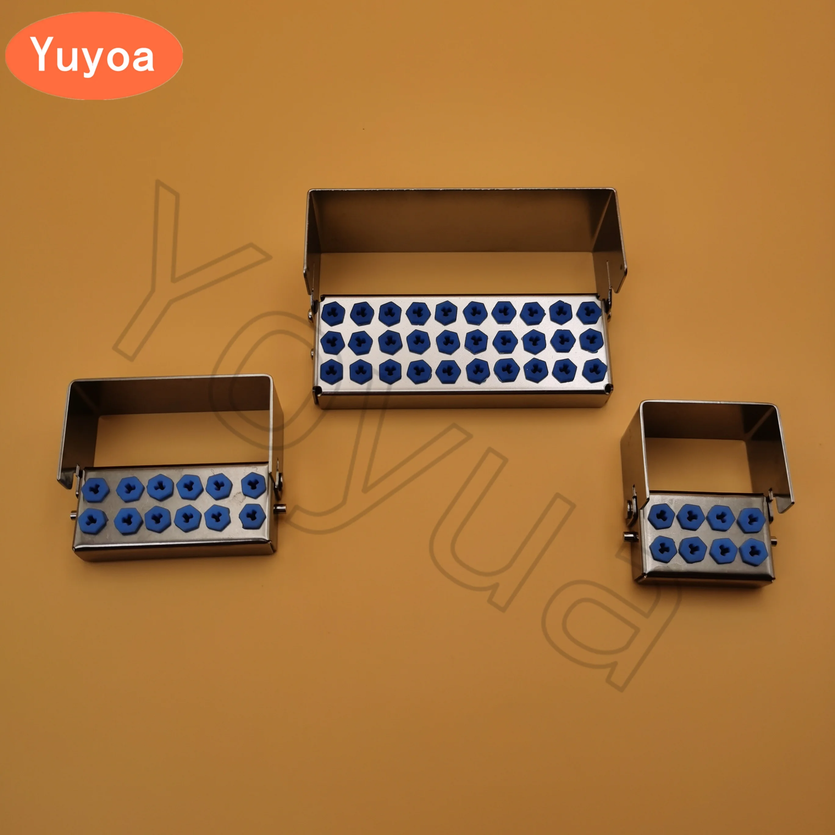 3pcs 8/12/30 Holes Dental Bur Holder Autoclave Sterilizer Case Endo File Disinfection Box Organizer