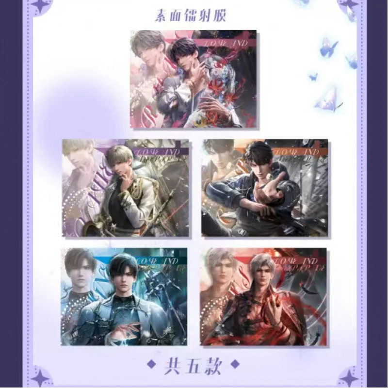 Lian Kong She Lian 및 Deep Space Polaroid Tear-off Fun Cards 남성 신 시리즈 애니메이션 카드 블라인드 박스 애니메이션 카드
