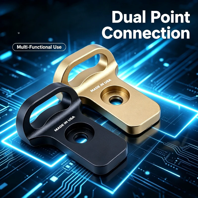 Premium Multi Functional Strap Ring Single Dual Point Convertible Sling Buckle Adapter Durable Outdoor Sports Accessory