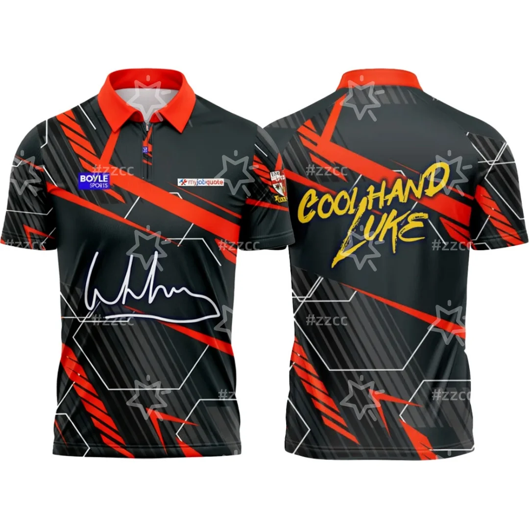 

Футболка-поло 2026 PDC World Darts Championship Luke Humphries Limited, быстросохнущая, для мужчин, женщин и детей