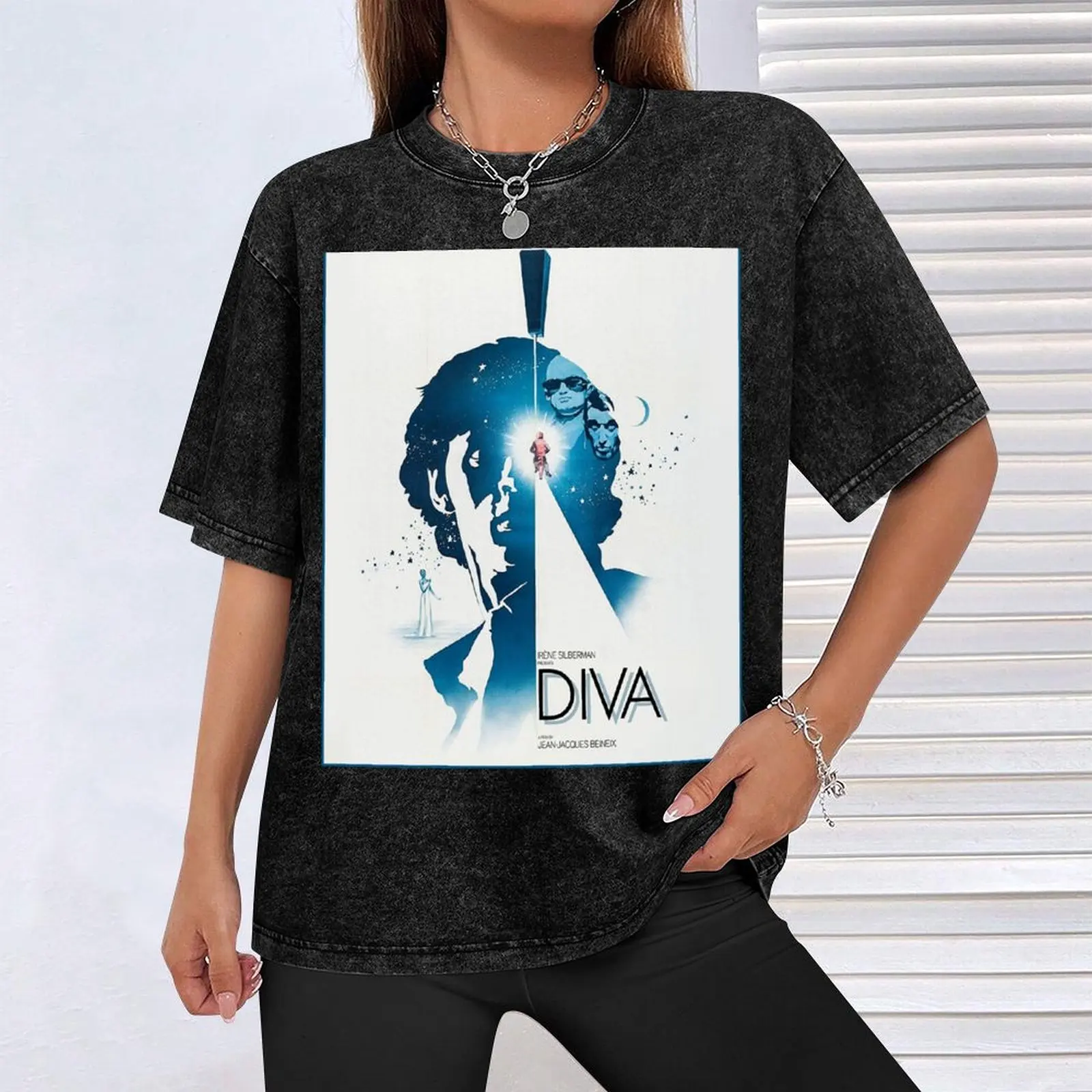 DIVA Theatrical Poster T-Shirt rapper graphic tees plain sublime T-shirt men