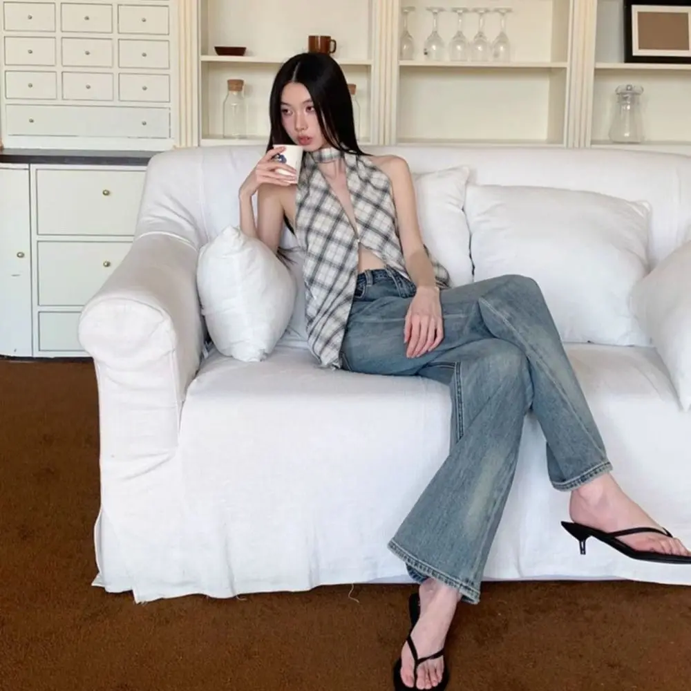 أزياء شبكة الرسن أكمام بروتيل غير النظامية الحلو سليم المحاصيل قمم الصيف سبليت الحمالة سترة الشاطئ