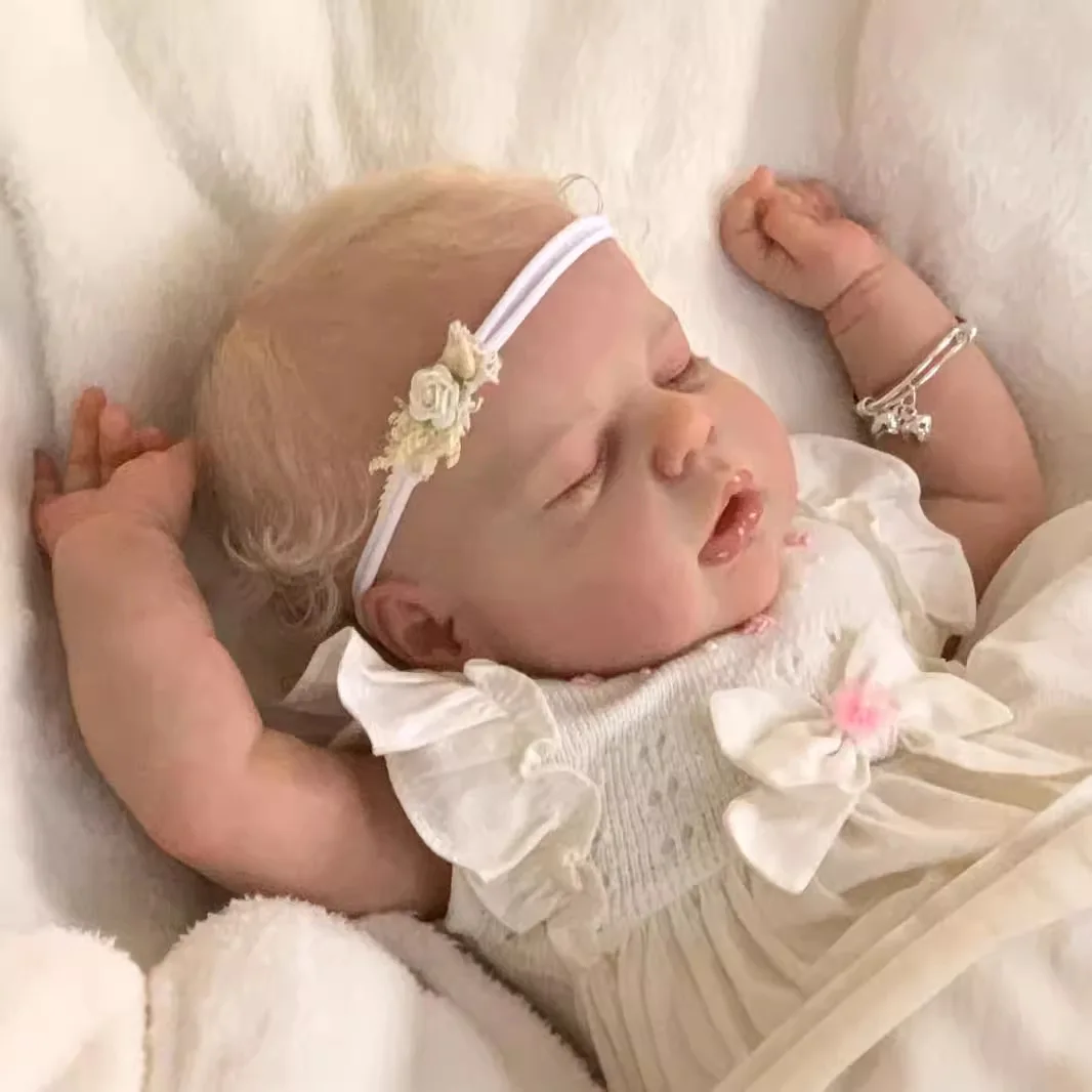 Lifelike premie Reborn Baby Doll Boy Girl Soft Body Silicone Vinyl With Rooted Hair Visible Veins Handmade Lifelike Reborn Doll