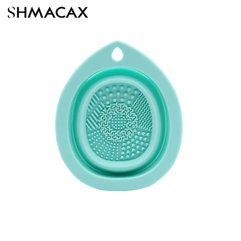 Silicone Foldable Makeup Brush Cleaner, Brush Scrubber Bowl, Portable Washing Tool Cosmetic Brush Cleaner