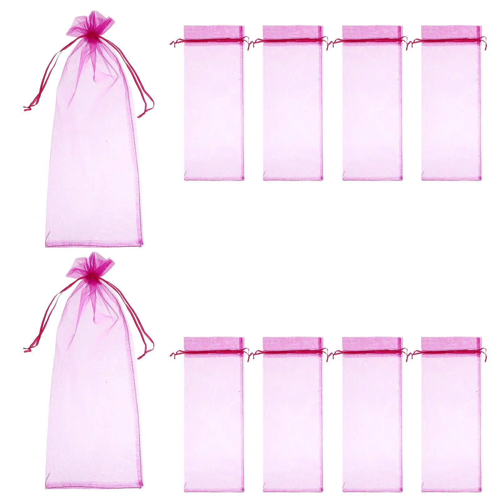 

10 Pcs Organza Bottle Bags Bags 37x15cm Satin Drawstring Bottle Wrap Gift Packaging Party Favor Gourmet Candles