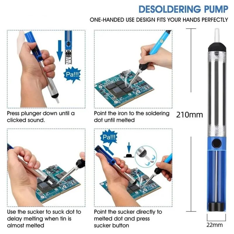 GYTB-LCD Display Adjustable Temperature 80W Soldering Iron Kit Heater Soldering Tools Tips Tweezers Wires EU Plug