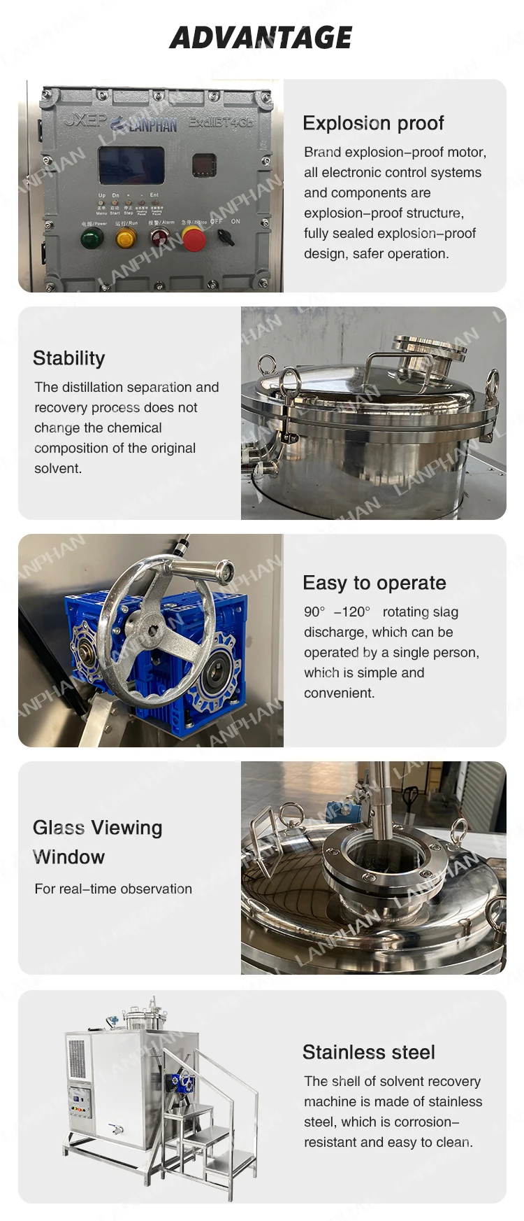 Maquinaria de reciclaje de equipos de reciclaje de solventes