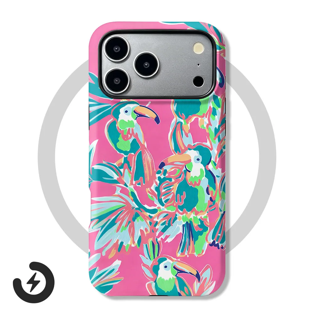 Magnetic Phone Case For iPhone 17 16 15 14 13 12 11 Pro Max Air 16e 7 8 Plus XS Max X XR Funny Bird 2 IN 1 Film Shell Cover