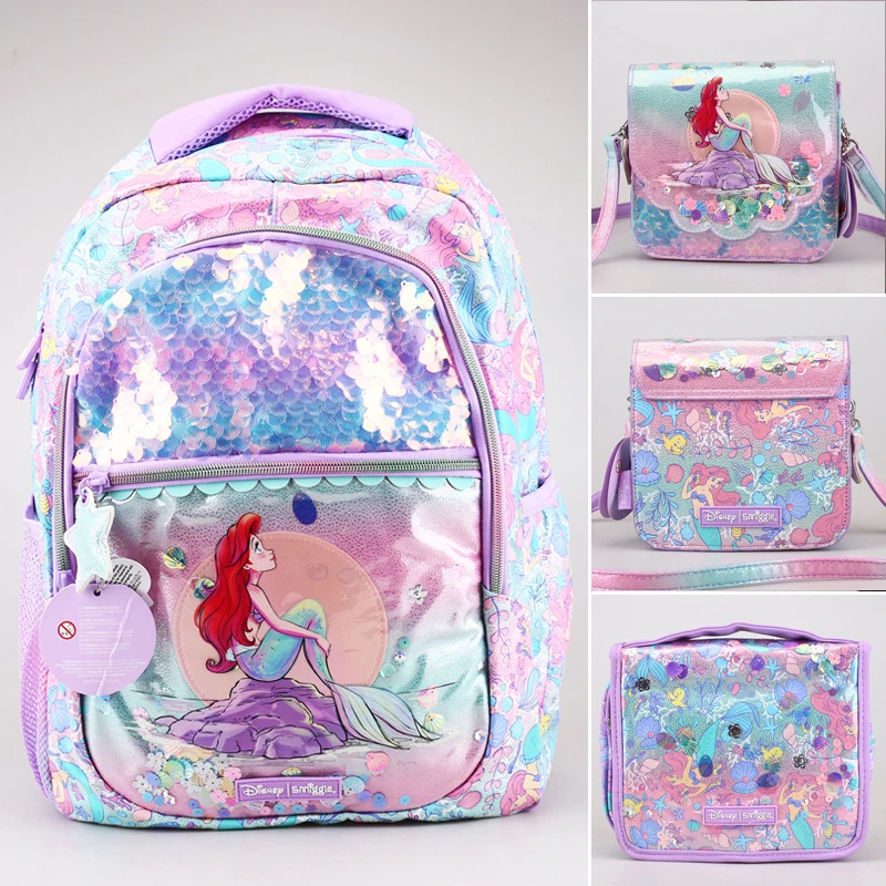 

Лидер продаж 2024, школьная сумка Disney Australia Smiggle Mermaid, Детские канцелярские принадлежности, школьная Ручка, рюкзак для обеда, детский подарок