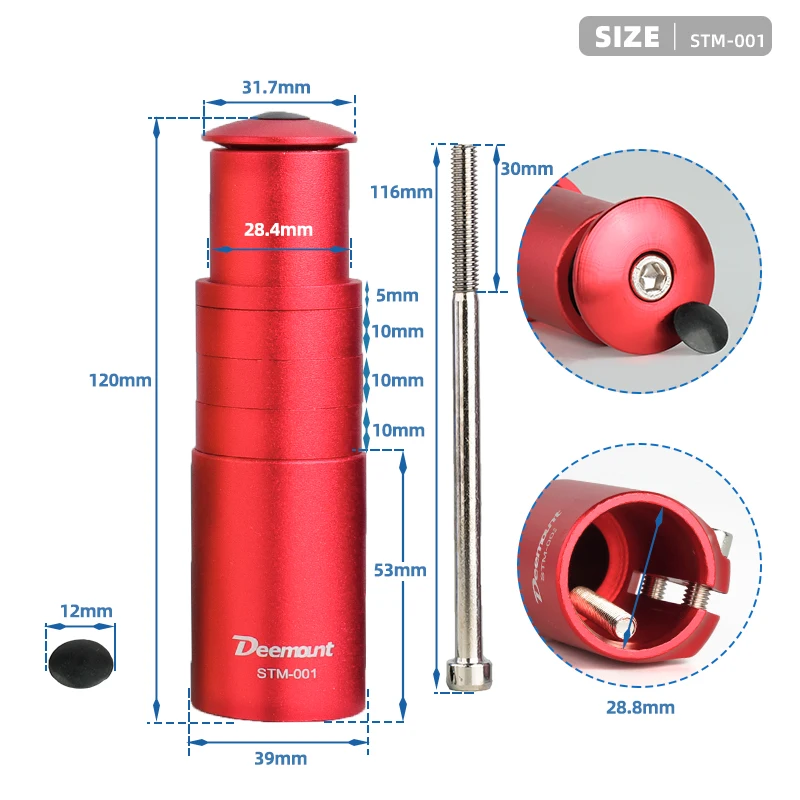 Deemount forcella per bicicletta prolunga per altezza manubrio adattatore per rialzo distanziatore per altezza in lega di alluminio accessori per