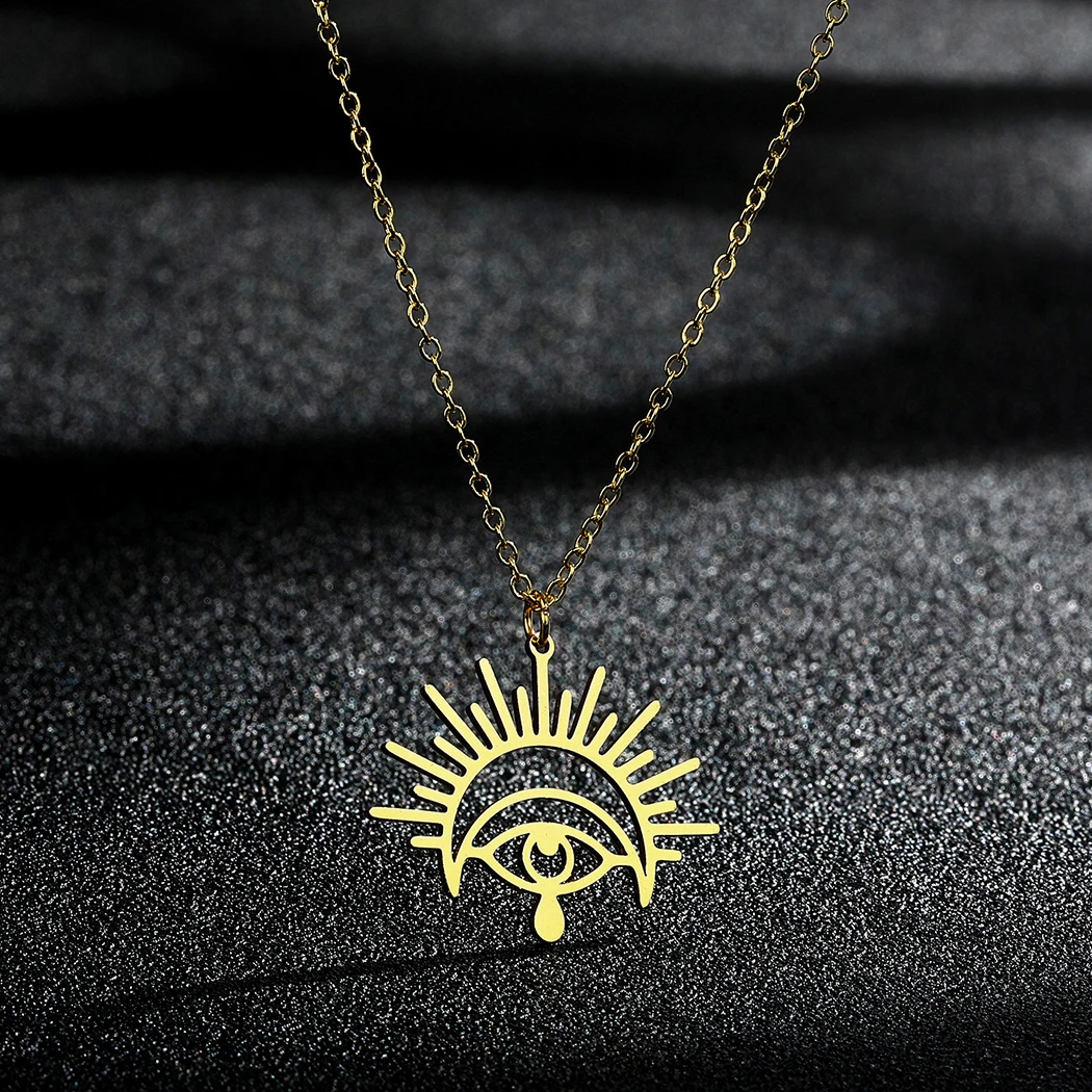 قلادة دلاية عين حورس للنساء ، الفولاذ المقاوم للصدأ ، مجوهرات الأساطير المصرية ، هدية الأمهات #1