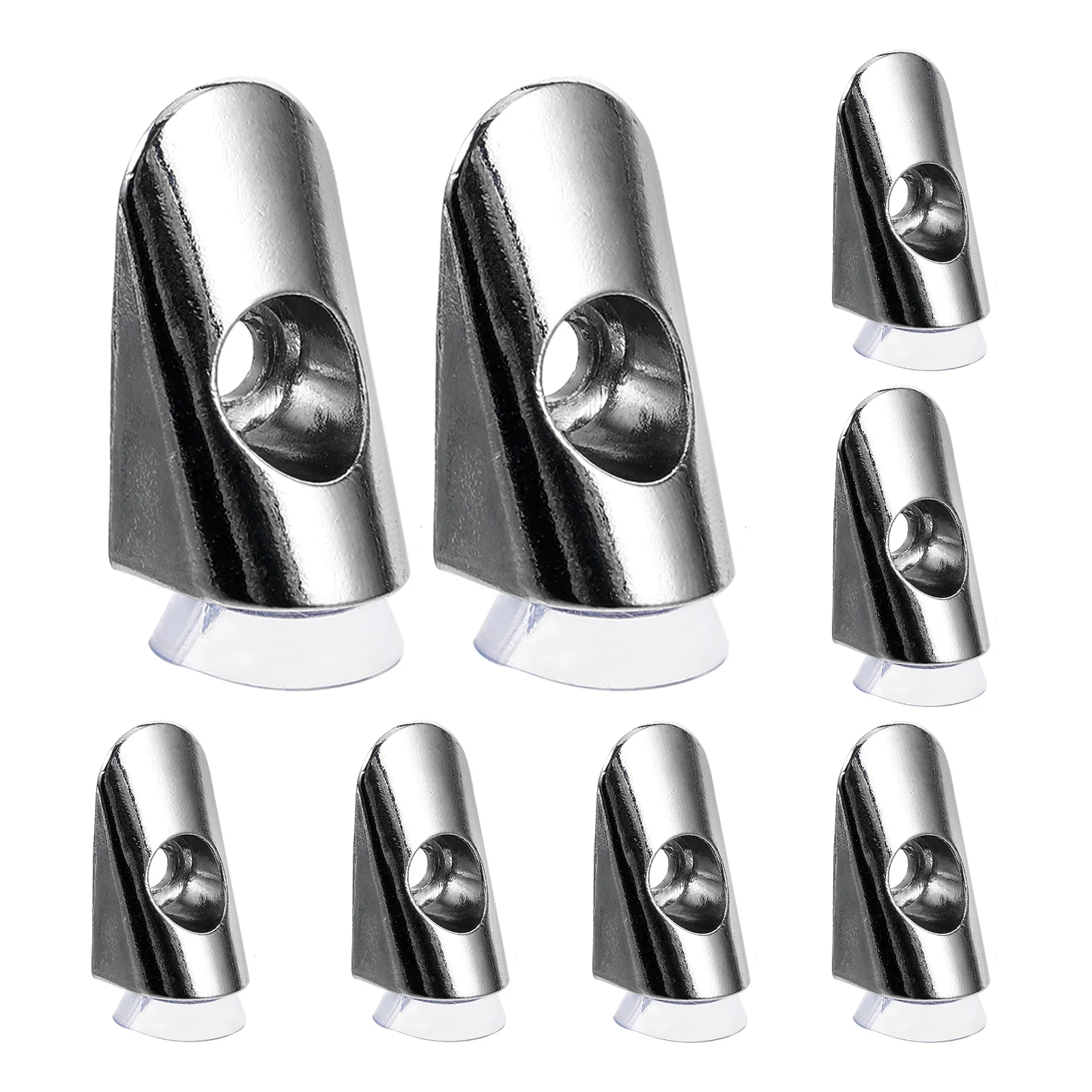 

8 Pcs Furniture Support Accessories Glass Shelf Brackets Mirror Mount Bathroom Retainer Zinc Alloy Durable Smooth Edge Design
