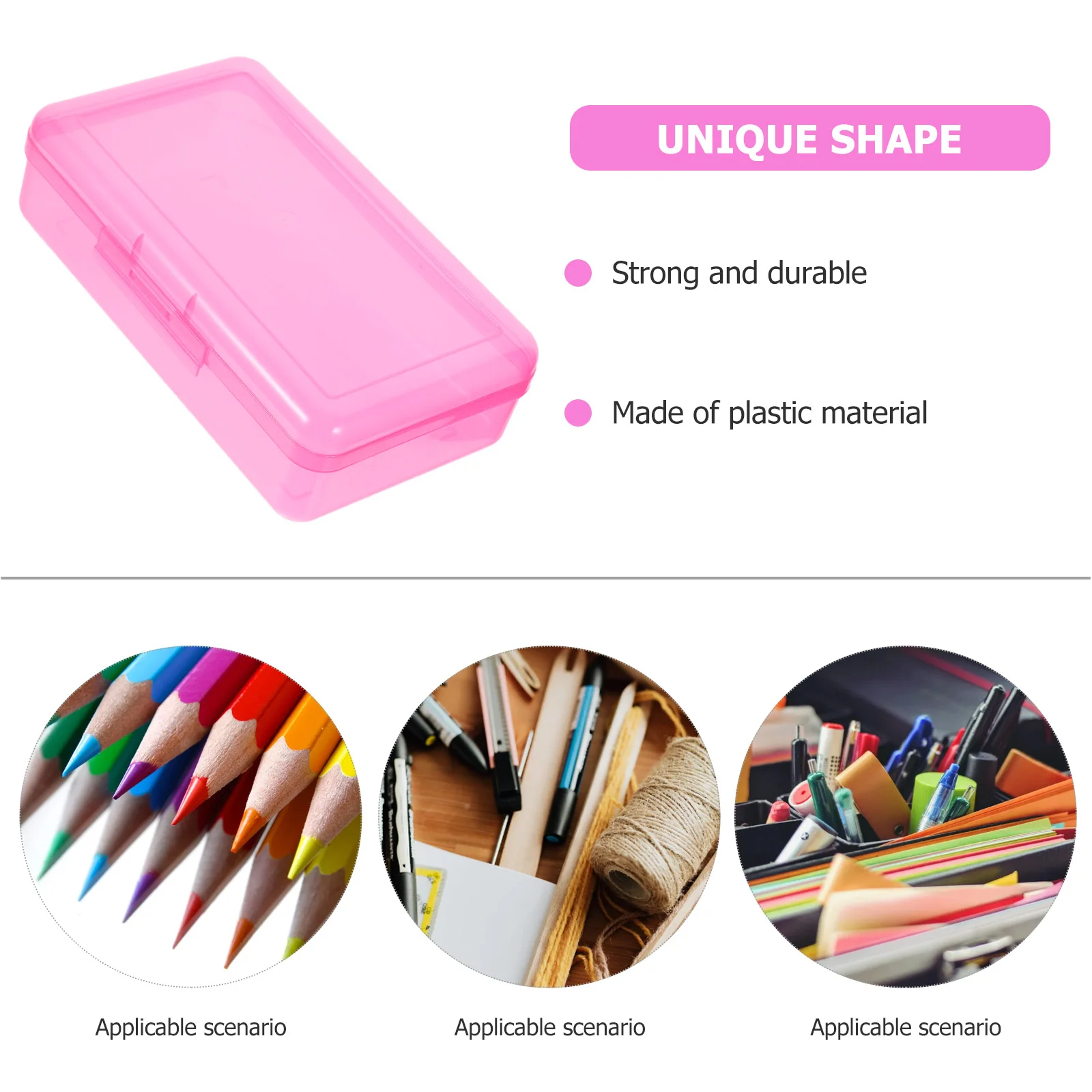 

Plastic Lightweight Case For Storage Pen Organizer Stationery Sketch Holder Portable Pen Case Pencil Packing Box Durable Pencil