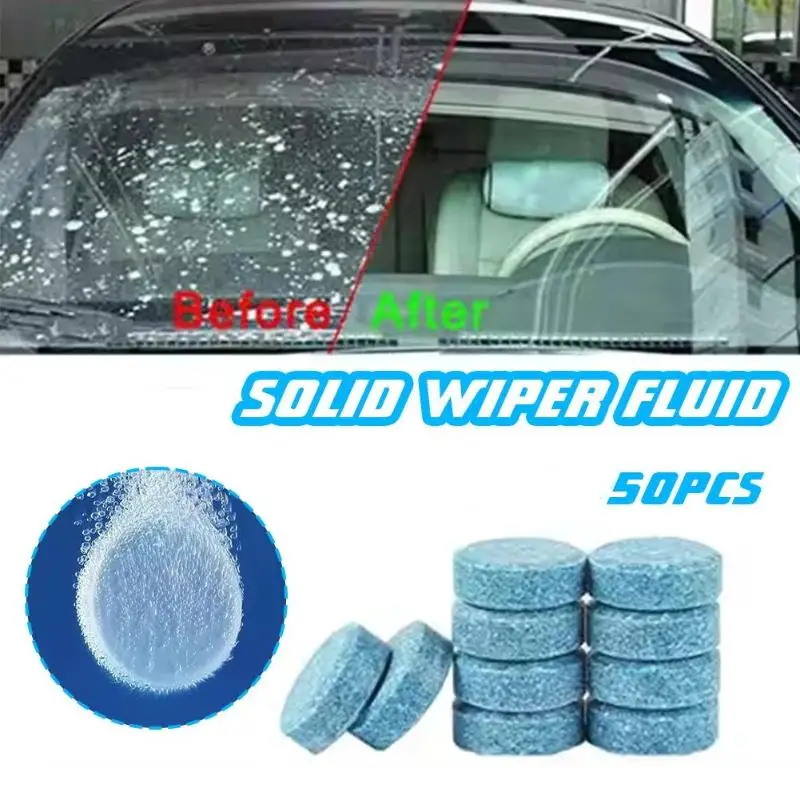 50PCS Car Windshield Glass Concentrated Washer Tablet Effervescent Washer Fluid Wiper Glass Solid Cleaning Tablet For Car Window