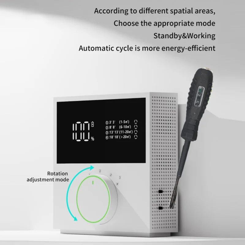 USB Rechargeable Air Purifier 2 In 1 Wall Desktop For Home Bedroom Negative Ion Generator Quiet
