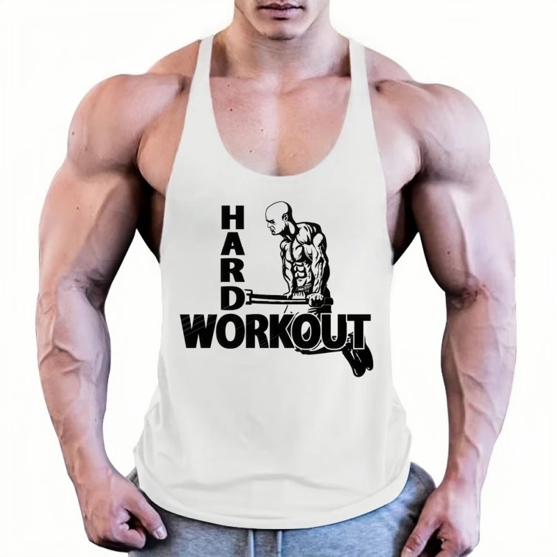 

Мужская хлопковая майка для фитнеса в тренажерном зале, быстросохнущая приталенная майка без рукавов, майка для бодибилдинга для сеансов в тренажерном зале